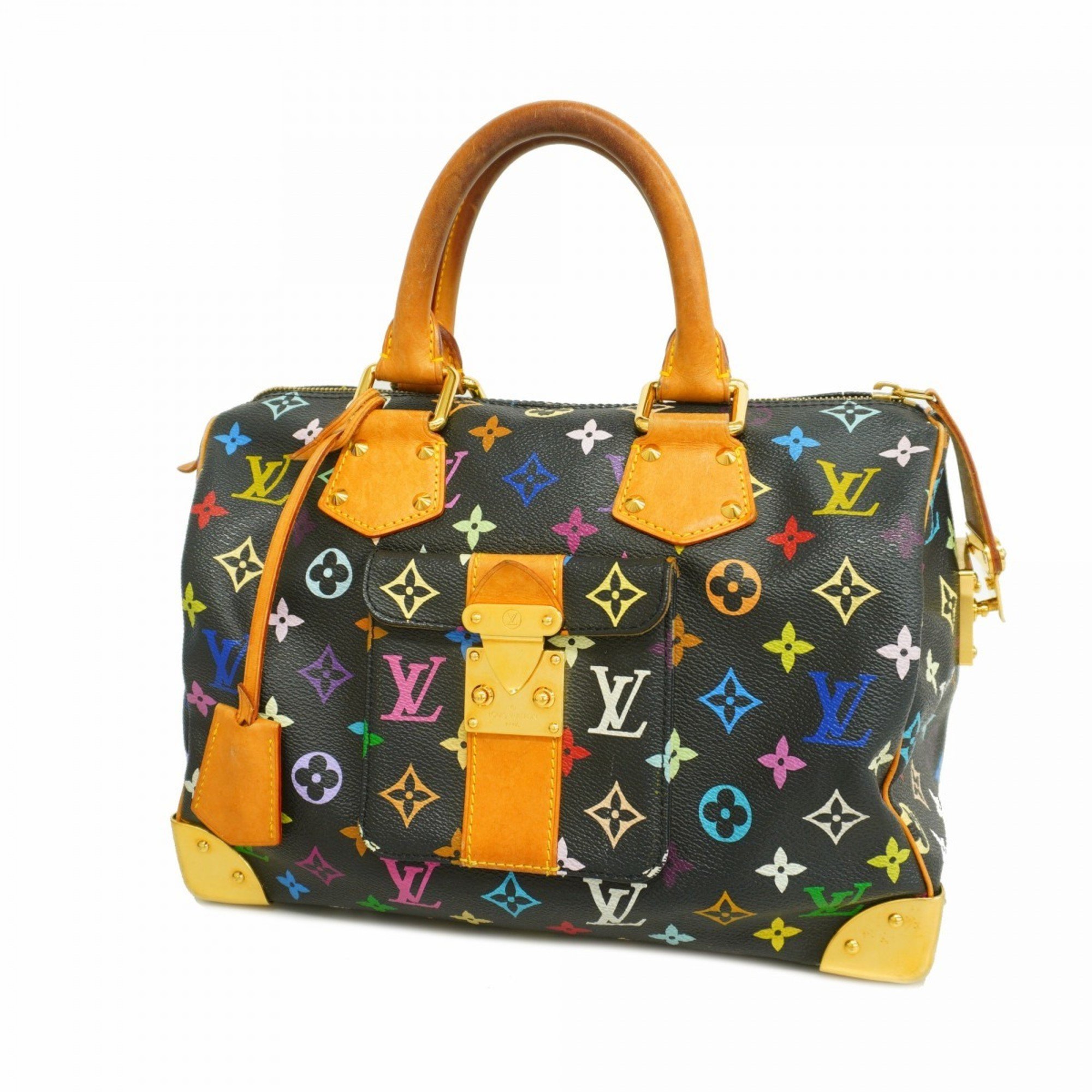 Louis Vuitton Handbag Monogram Multicolor Speedy 30 M92642 Noir Ladies