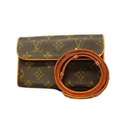 Louis Vuitton Waist Bag Monogram Pochette Florentine M51855 Brown Women's