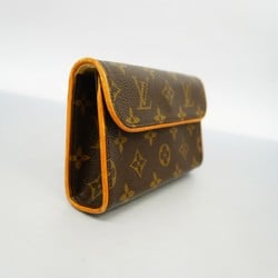 Louis Vuitton Waist Bag Monogram Pochette Florentine M51855 Brown Women's