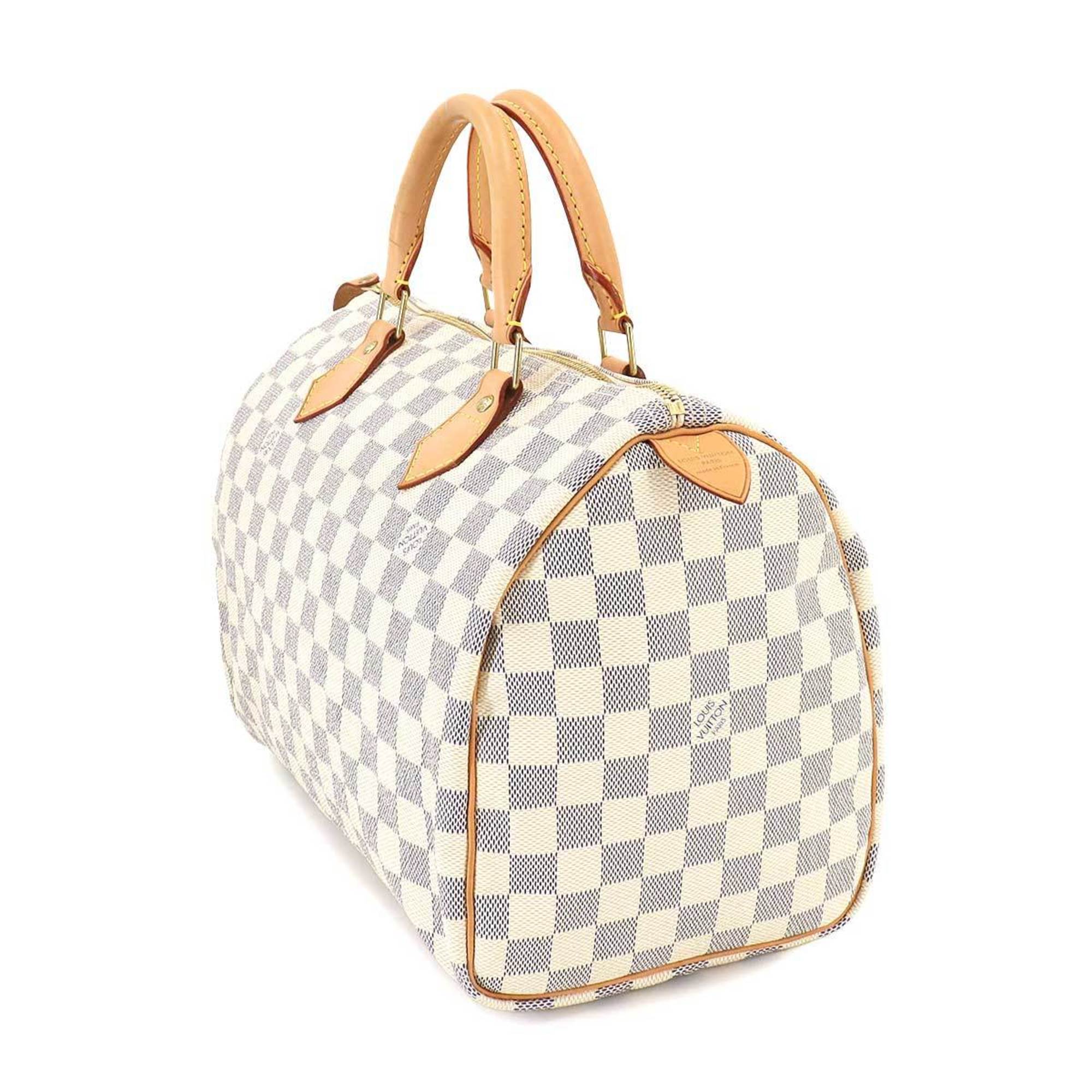 Louis Vuitton Damier Azur Speedy 30 Handbag N41533 Gold Hardware