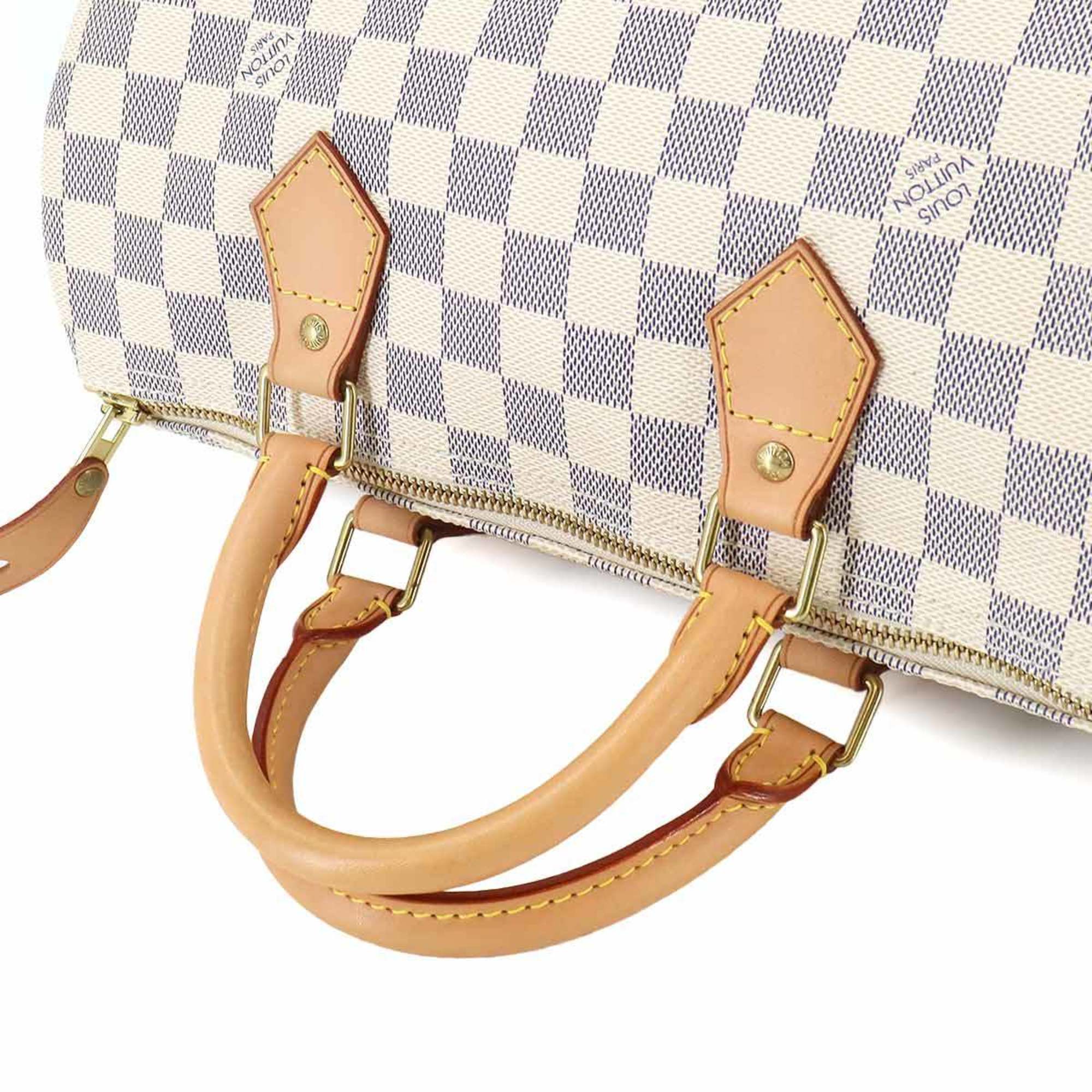 Louis Vuitton Damier Azur Speedy 30 Handbag N41533 Gold Hardware