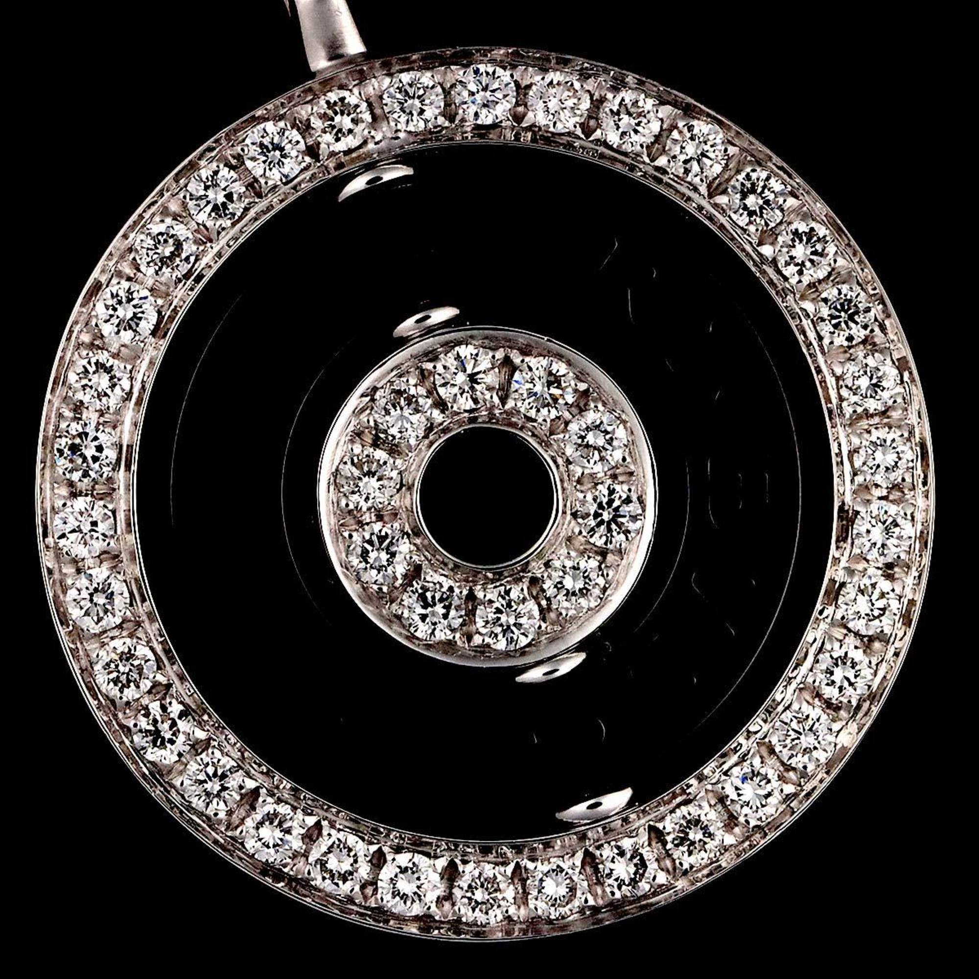 BVLGARI Astrale Cherchi Diamond Ceramic Necklace 46cm K18 WG White Gold 750