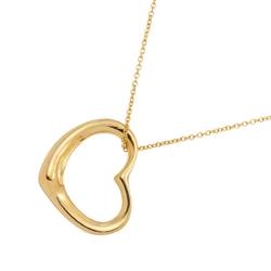 Tiffany & Co. Heart 22mm Necklace 40cm K18 YG Yellow Gold 750 Open