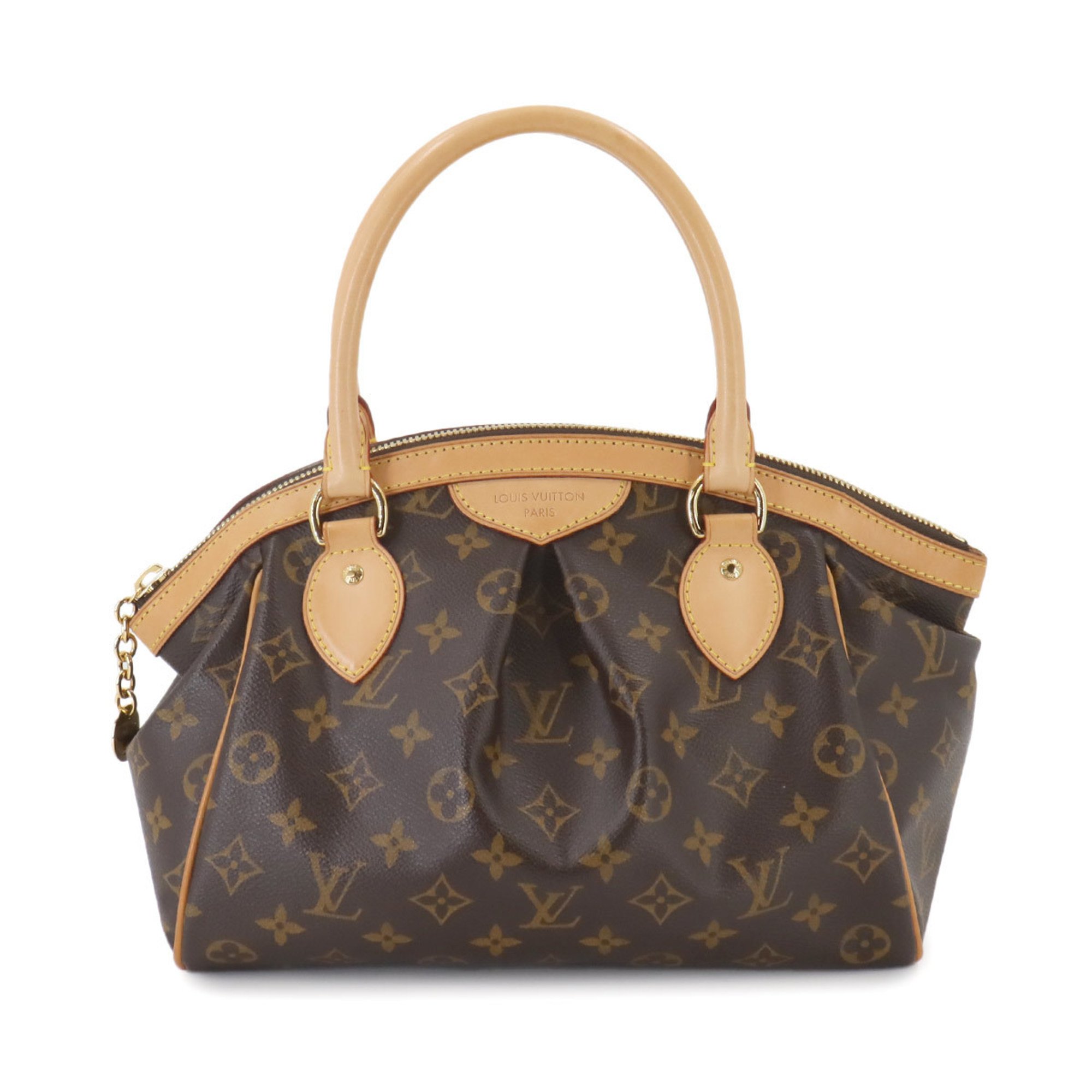 Louis Vuitton LOUIS VUITTON Monogram Tivoli PM Handbag Brown M40143 Gold Hardware