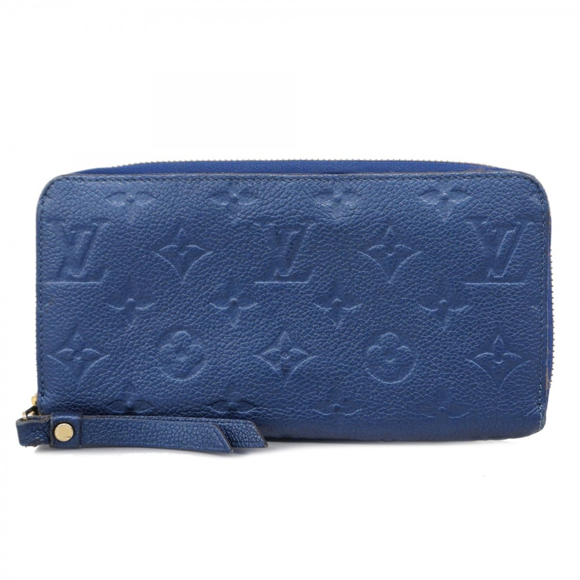 Louis Vuitton Long Wallet Monogram Empreinte Zippy M41857 Denim Ankle Ladies