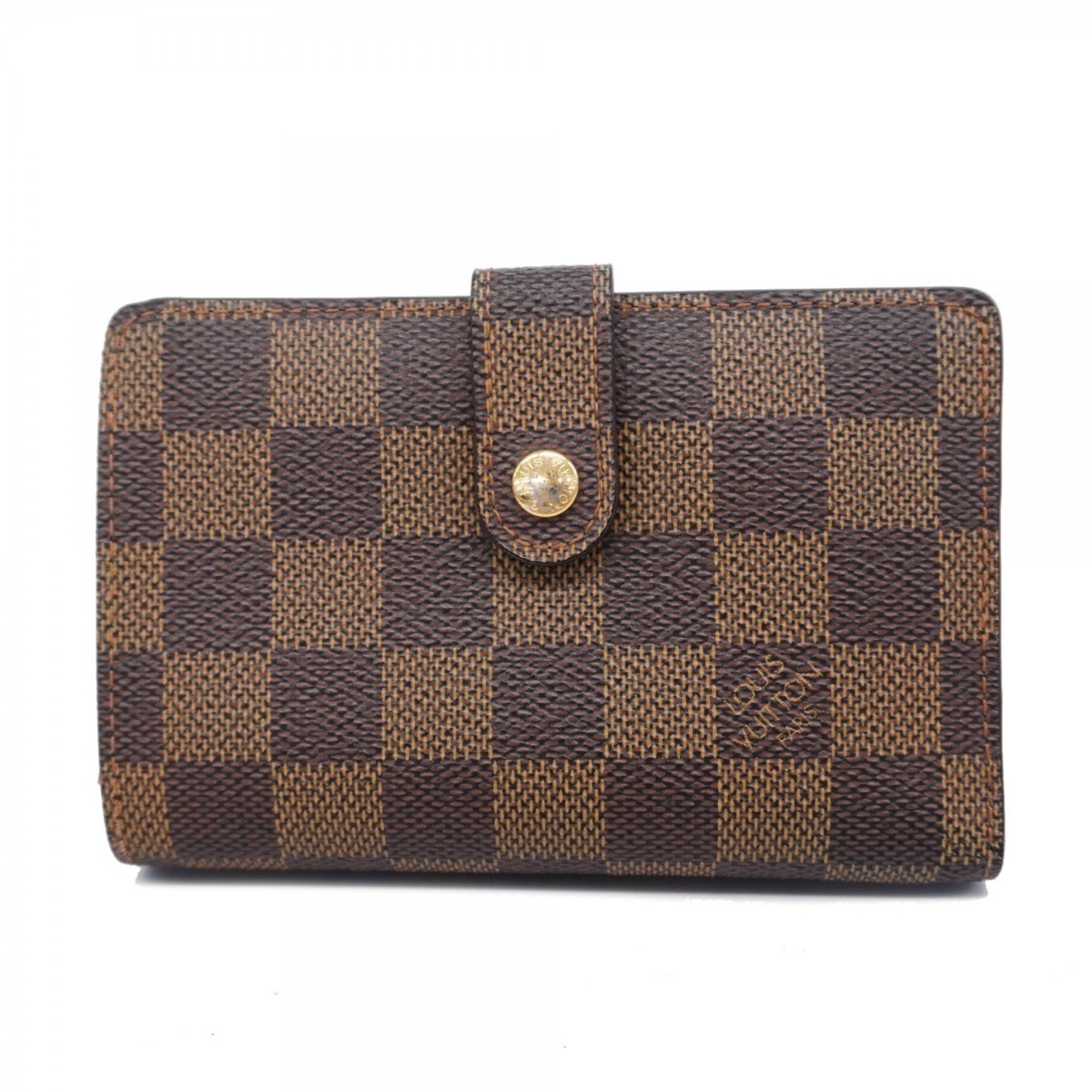 Louis Vuitton Wallet Damier Portefeuille Vienne N61674 Ebene Ladies