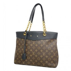 Louis Vuitton Shoulder Bag Monogram Pallas Shopper M51198 Brown Black Ladies