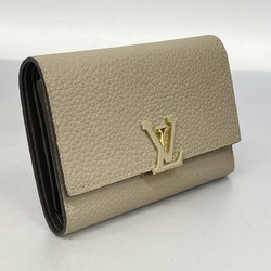 Louis Vuitton Tri-fold Wallet Taurillon Portefeuille Capucines Compact M62159 Galle Ladies