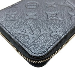 LOUIS VUITTON Louis Vuitton Monogram Empreinte Zippy Wallet M80958 RFID Metallic Blue Long Leather Women Men