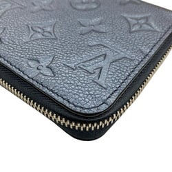 LOUIS VUITTON Louis Vuitton Monogram Empreinte Zippy Wallet M80958 RFID Metallic Blue Long Leather Women Men