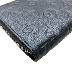 LOUIS VUITTON Louis Vuitton Monogram Empreinte Zippy Wallet M80958 RFID Metallic Blue Long Leather Women Men