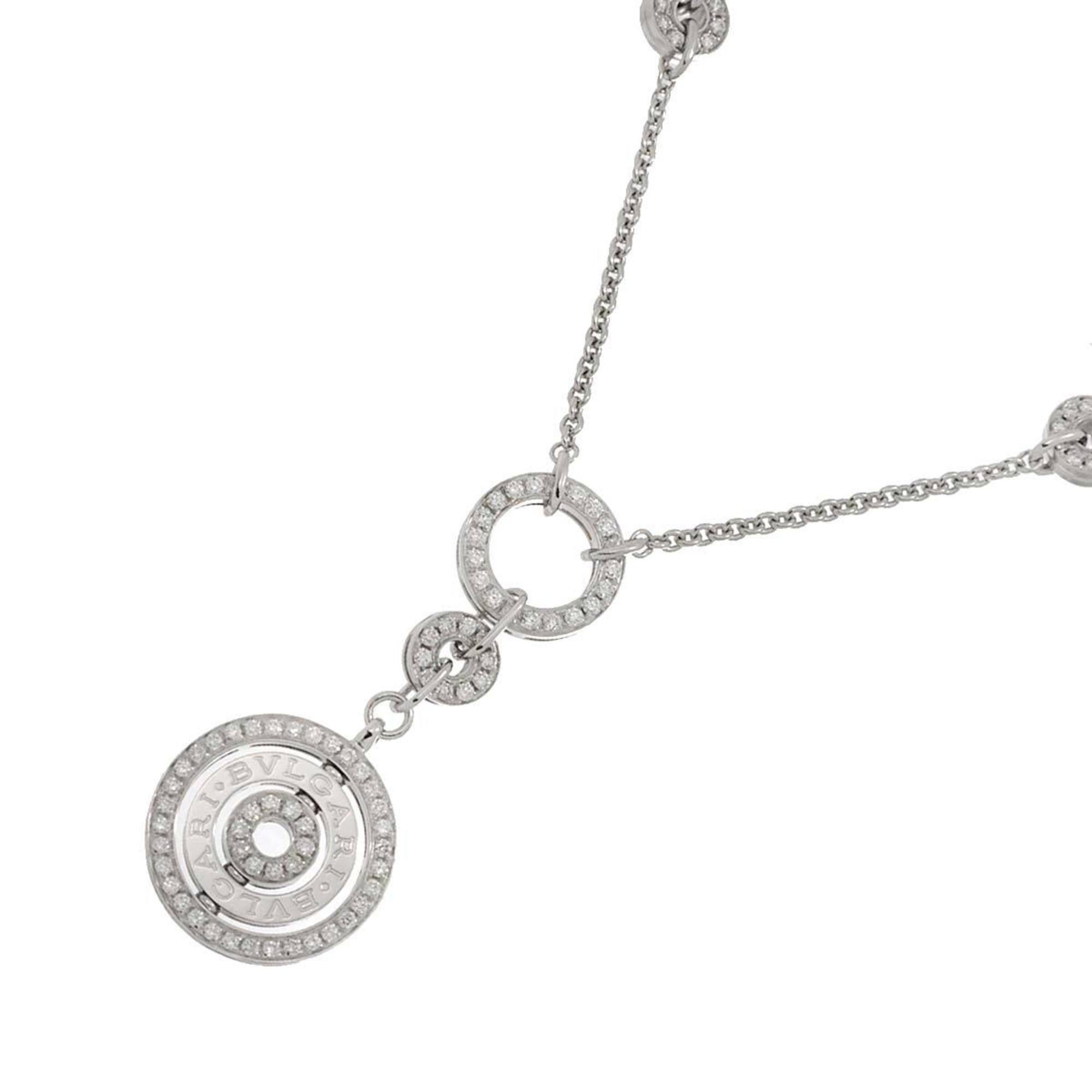 BVLGARI Astrale Cherki Diamond Necklace 46cm K18 WG White Gold 750