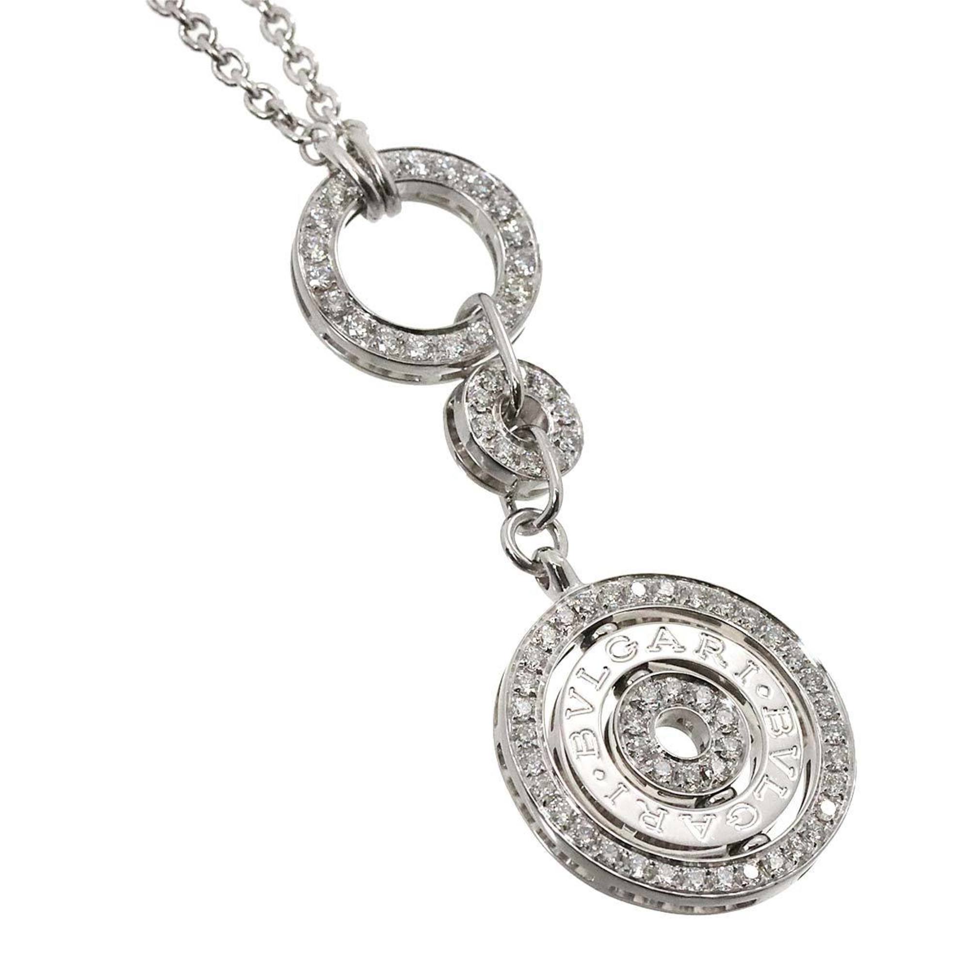 BVLGARI Astrale Cherki Diamond Necklace 46cm K18 WG White Gold 750