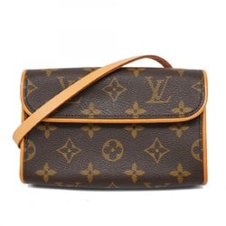 Louis Vuitton Waist Bag Monogram Pochette Florentine M51855 Brown Women's