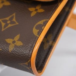 Louis Vuitton Waist Bag Monogram Pochette Florentine M51855 Brown Women's