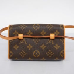 Louis Vuitton Waist Bag Monogram Pochette Florentine M51855 Brown Women's