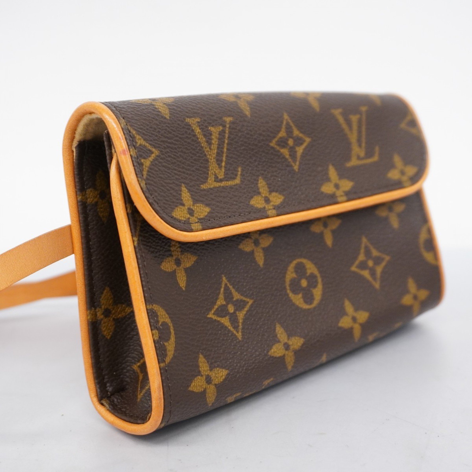 Louis Vuitton Waist Bag Monogram Pochette Florentine M51855 Brown Women's