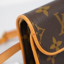 Louis Vuitton Waist Bag Monogram Pochette Florentine M51855 Brown Women's