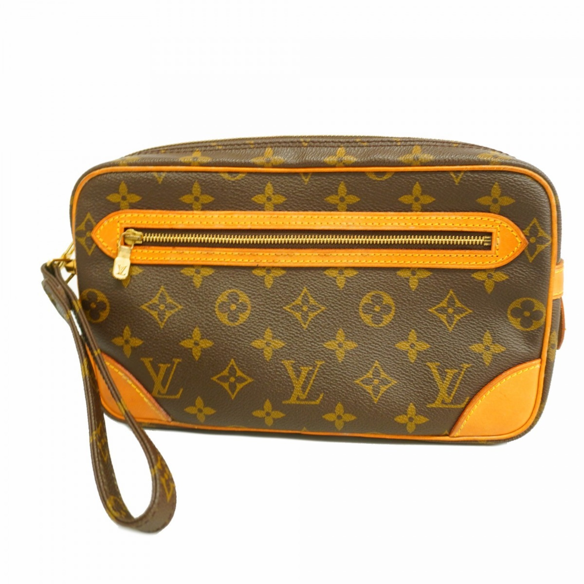 Louis Vuitton Clutch Bag Monogram Marly Dragonne GM M51825 Brown Men's