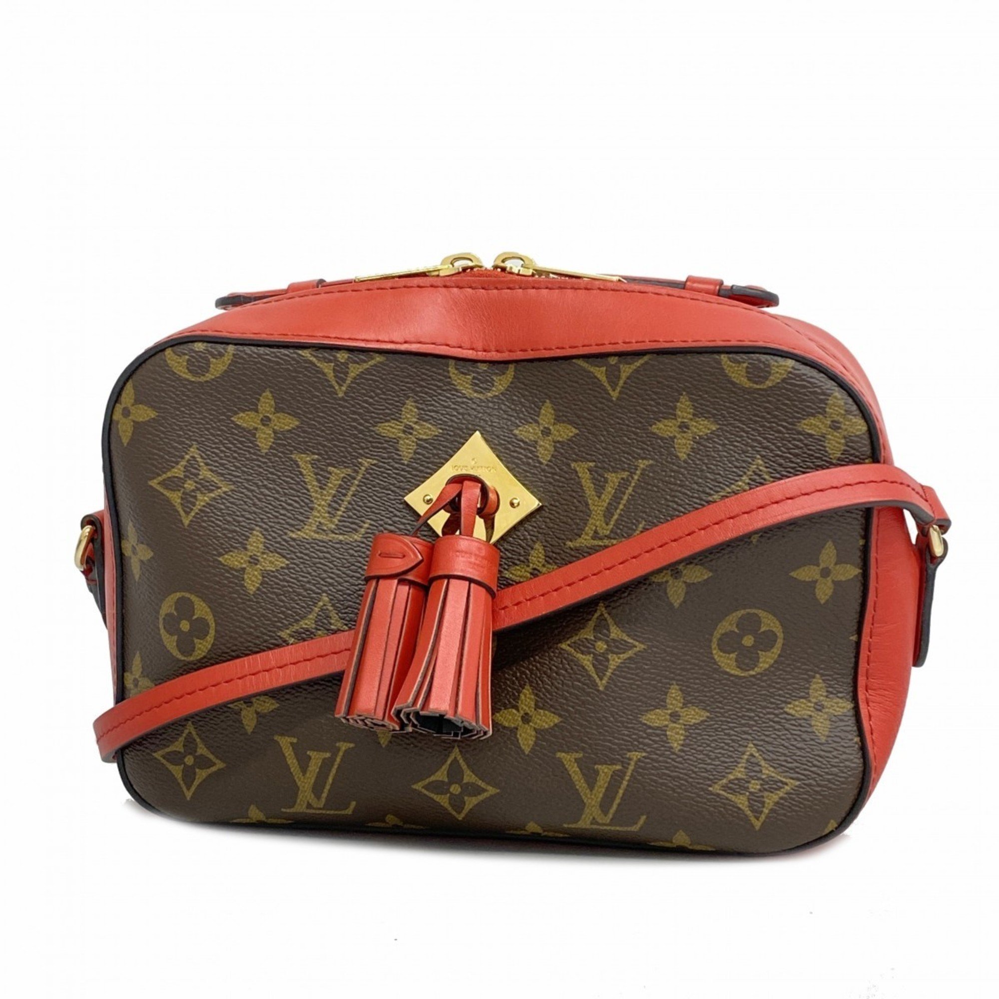 Louis Vuitton Shoulder Bag Monogram Santonge M43556 Brown Coquelicot Ladies