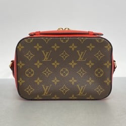 Louis Vuitton Shoulder Bag Monogram Santonge M43556 Brown Coquelicot Ladies