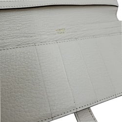 HERMES Bearn Soufflet Chevre Mushroom 2-fold long wallet with U stamp, 2022, white, H, for women and men