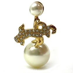 Christian Dior earrings, rhinestone, pearl, sheep, Aries, constellation, animal, single ear