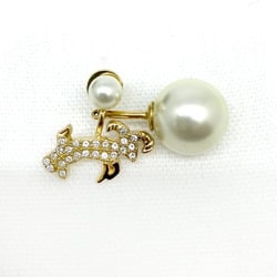 Christian Dior earrings, rhinestone, pearl, sheep, Aries, constellation, animal, single ear