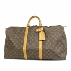 Louis Vuitton Boston Bag Monogram Keepall 55 M41424 Brown Men's Women's