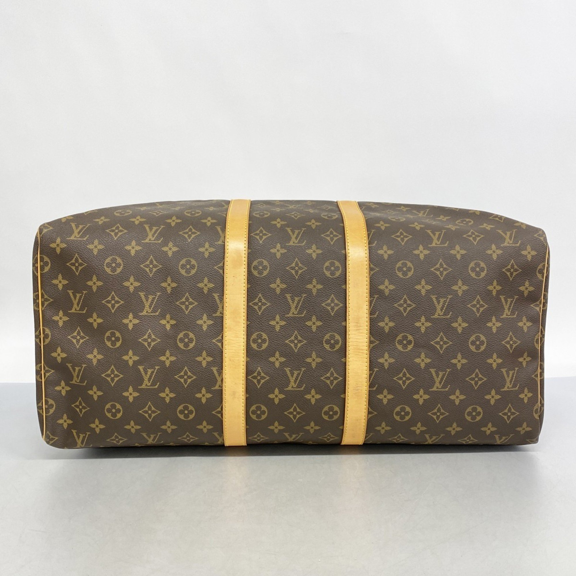 Louis Vuitton Boston Bag Monogram Keepall 55 M41424 Brown Men's Women's