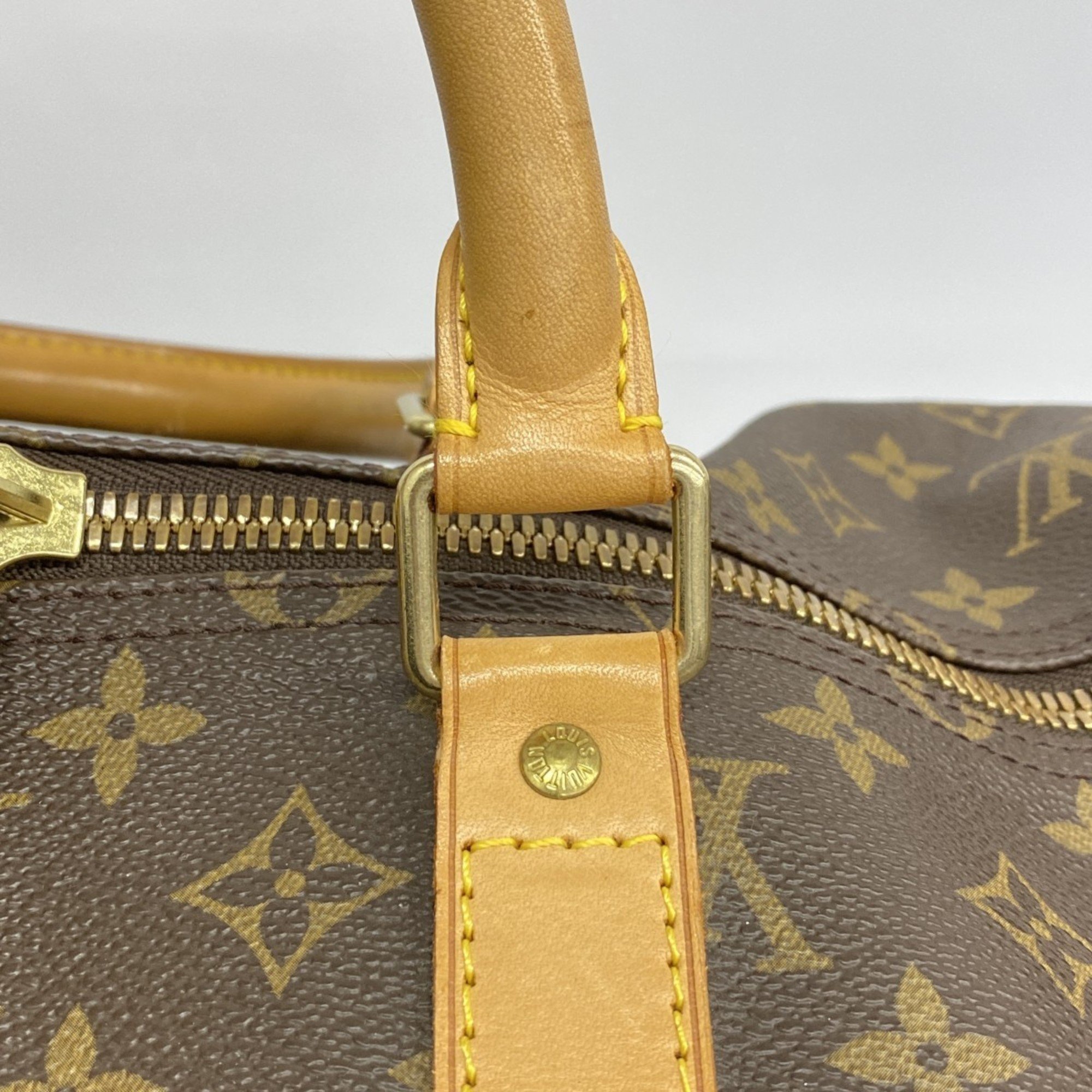 Louis Vuitton Boston Bag Monogram Keepall 55 M41424 Brown Men's Women's