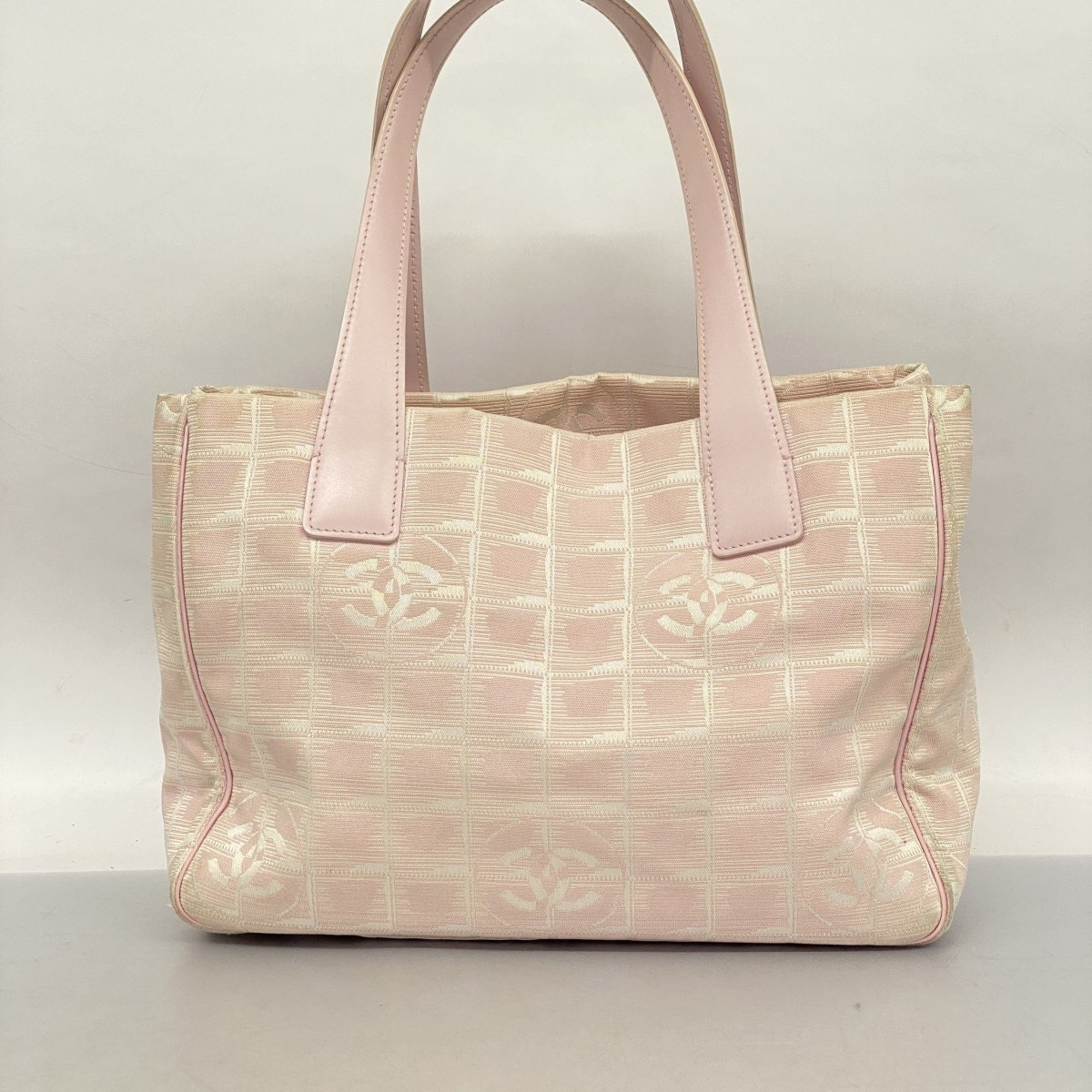 Chanel Tote Bag New Travel Nylon Pink Champagne Ladies