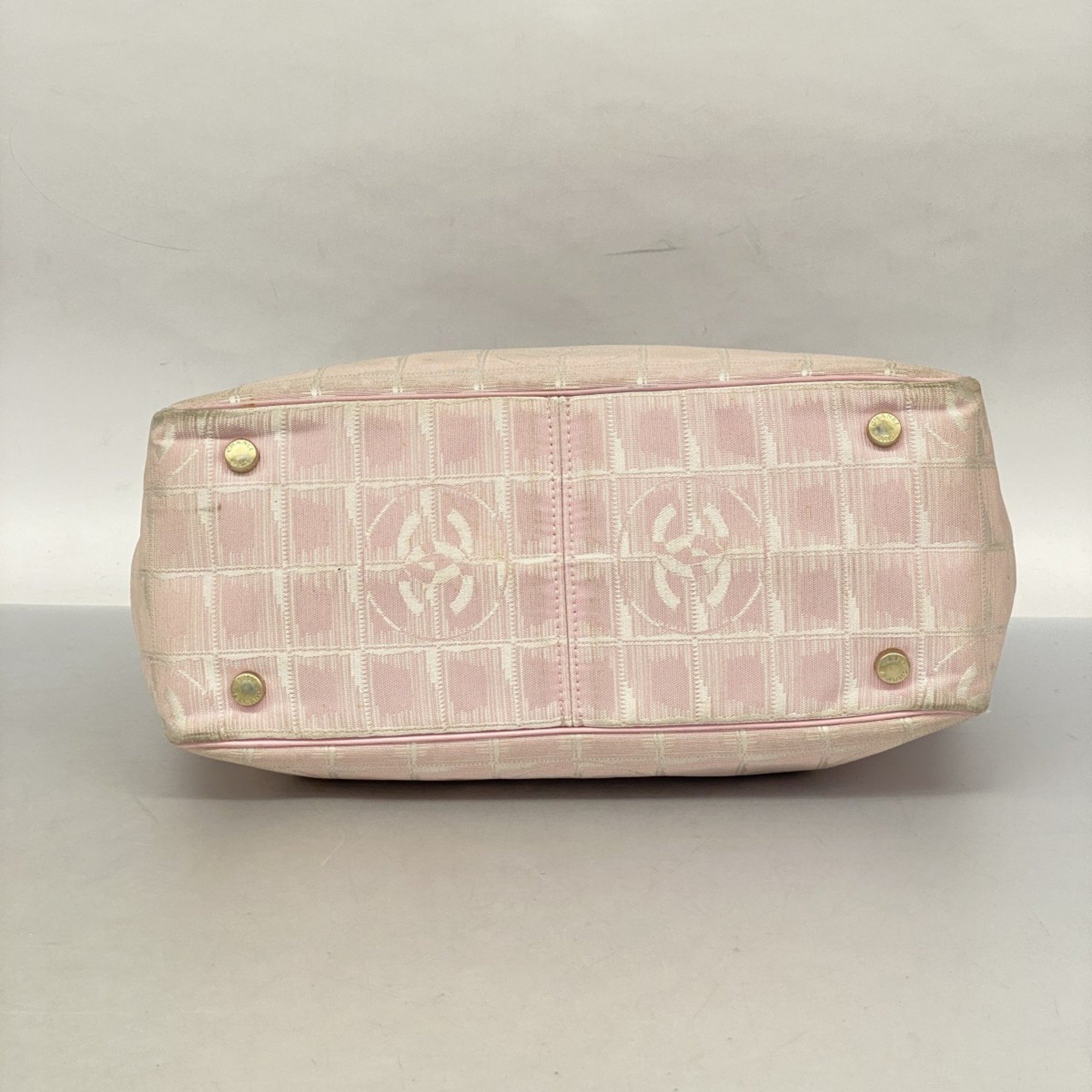 Chanel Tote Bag New Travel Nylon Pink Champagne Ladies