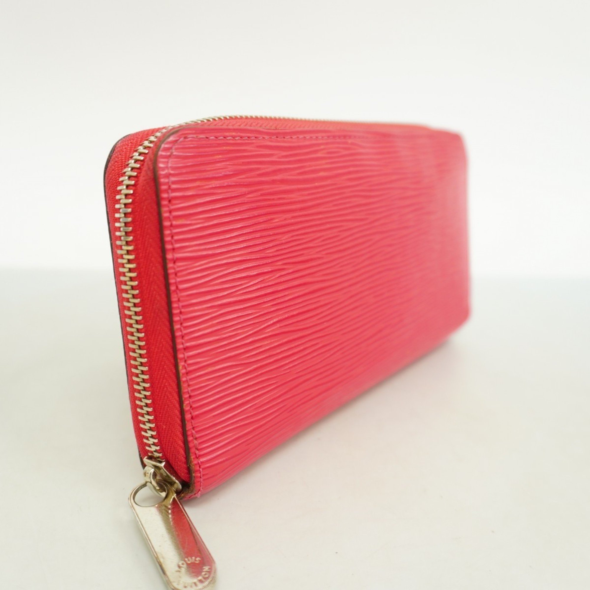 Louis Vuitton Long Wallet Epi Zippy M80113 Rose Pondicherry Ladies