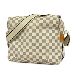 Louis Vuitton Shoulder Bag Damier Azur Naviglio N51189 White Women's