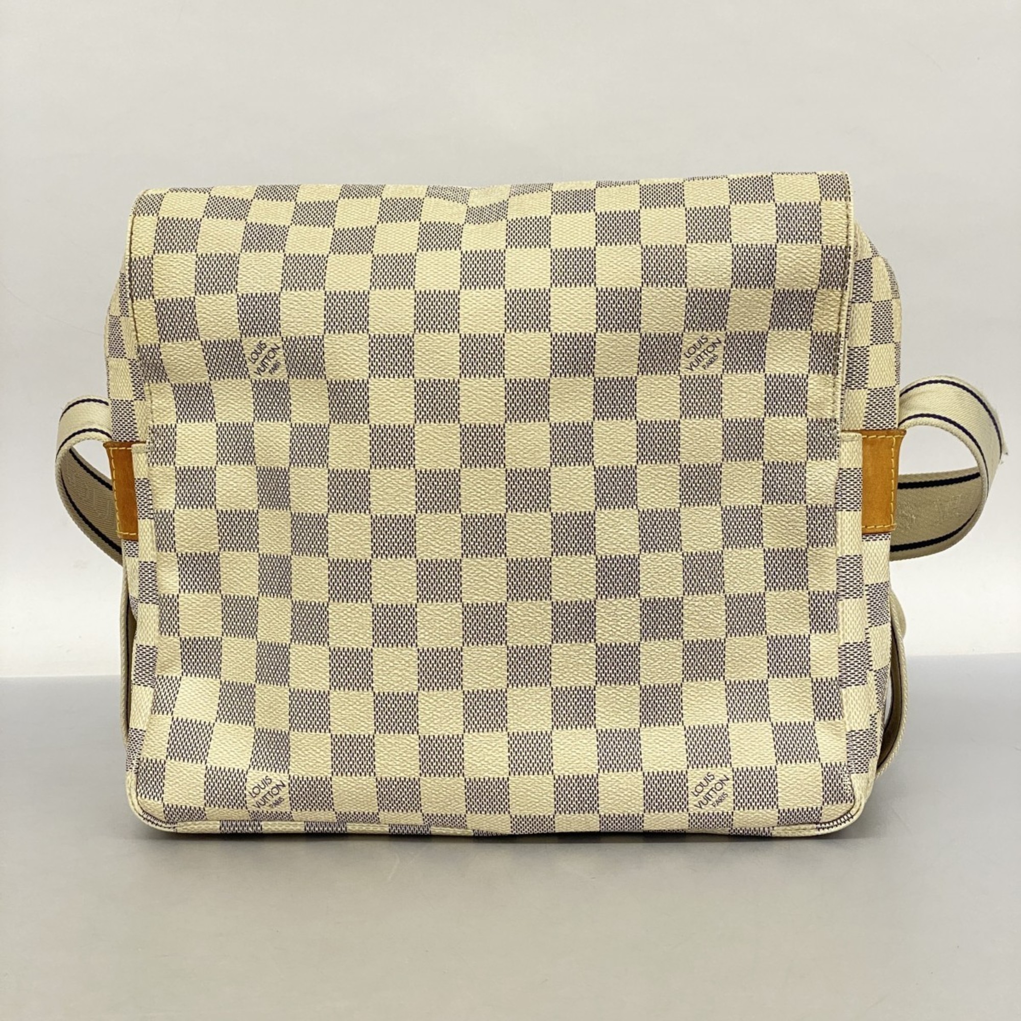 Louis Vuitton Shoulder Bag Damier Azur Naviglio N51189 White Women's