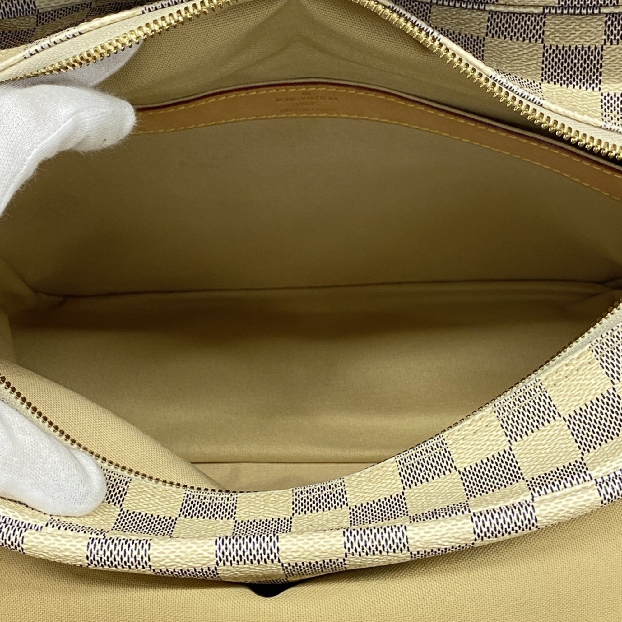 Louis Vuitton Shoulder Bag Damier Azur Naviglio N51189 White Women's