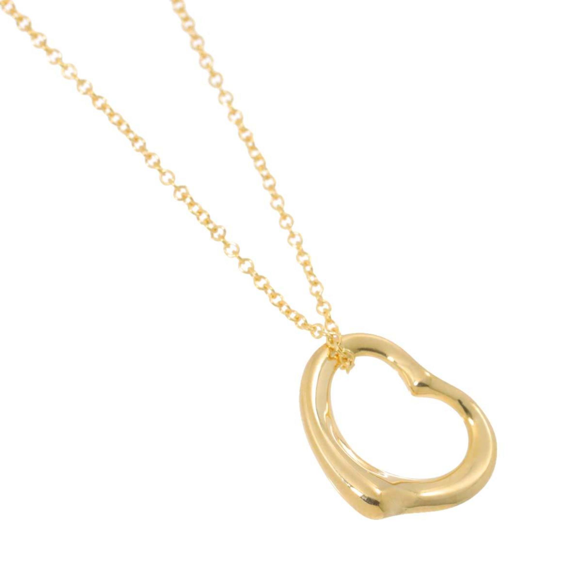 Tiffany & Co. Heart 16mm Necklace 40cm K18 YG Yellow Gold 750 Open