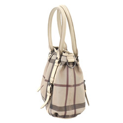 Burberry Smoked Check 2way Hand Shoulder Bag PVC Leather Beige Brown 3690429