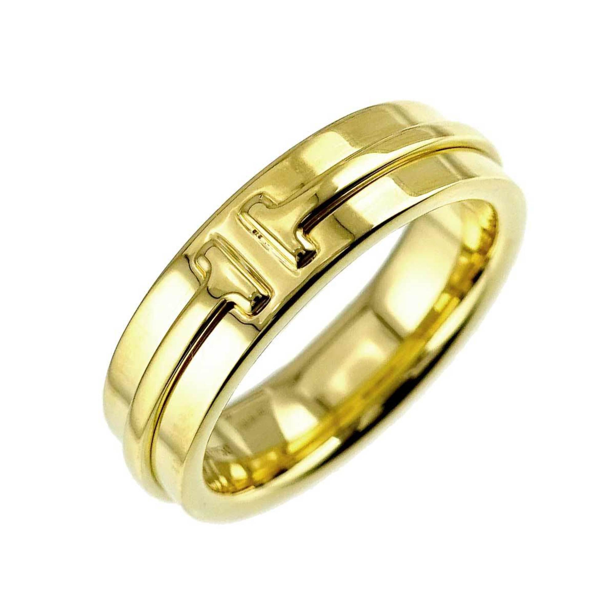 Tiffany & Co. T Toe Narrow 12.5 Ring, K18 YG Yellow Gold 750 Ring