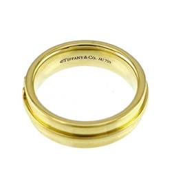 Tiffany & Co. T Toe Narrow 12.5 Ring, K18 YG Yellow Gold 750 Ring