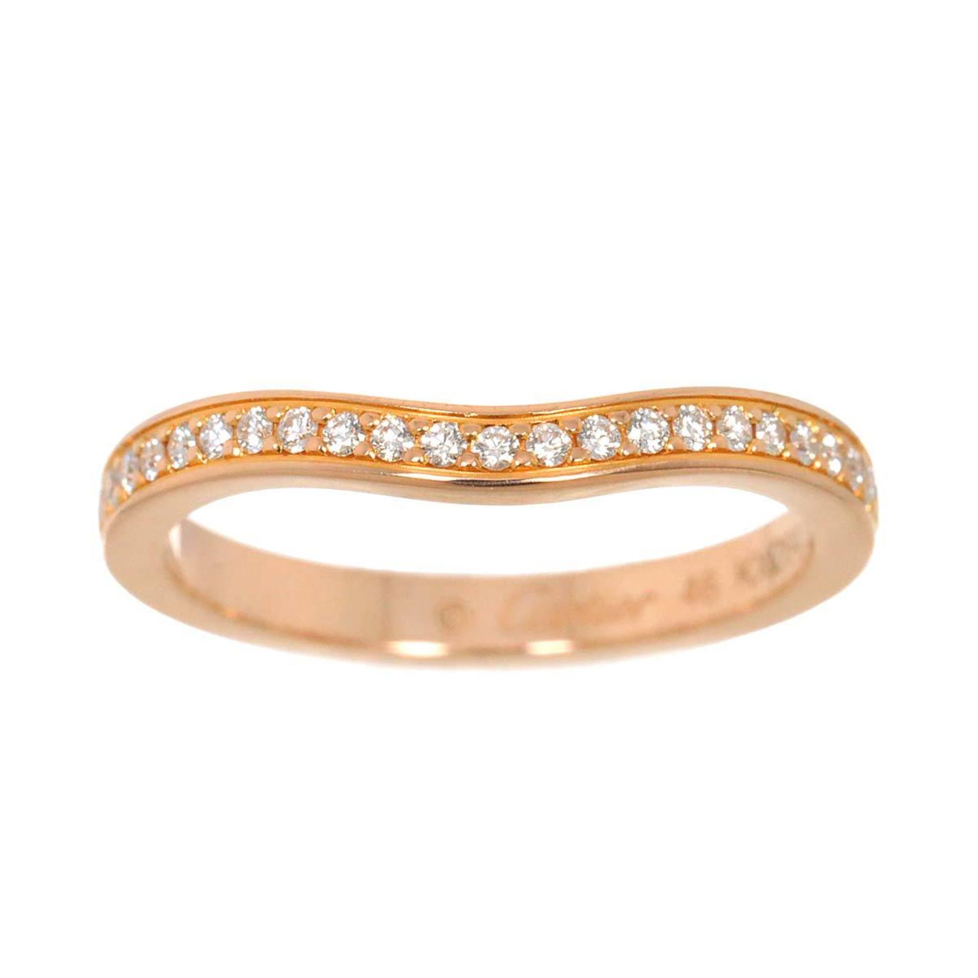 Cartier Ballerina Curve #46 Ring Half Diamond K18 PG Pink Gold 750 Ballerine