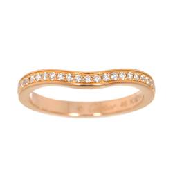 Cartier Ballerina Curve #46 Ring Half Diamond K18 PG Pink Gold 750 Ballerine