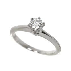 Tiffany & Co. Solitaire Diamond 0.44ct F/VS1/EX Size 8 Ring Pt Platinum