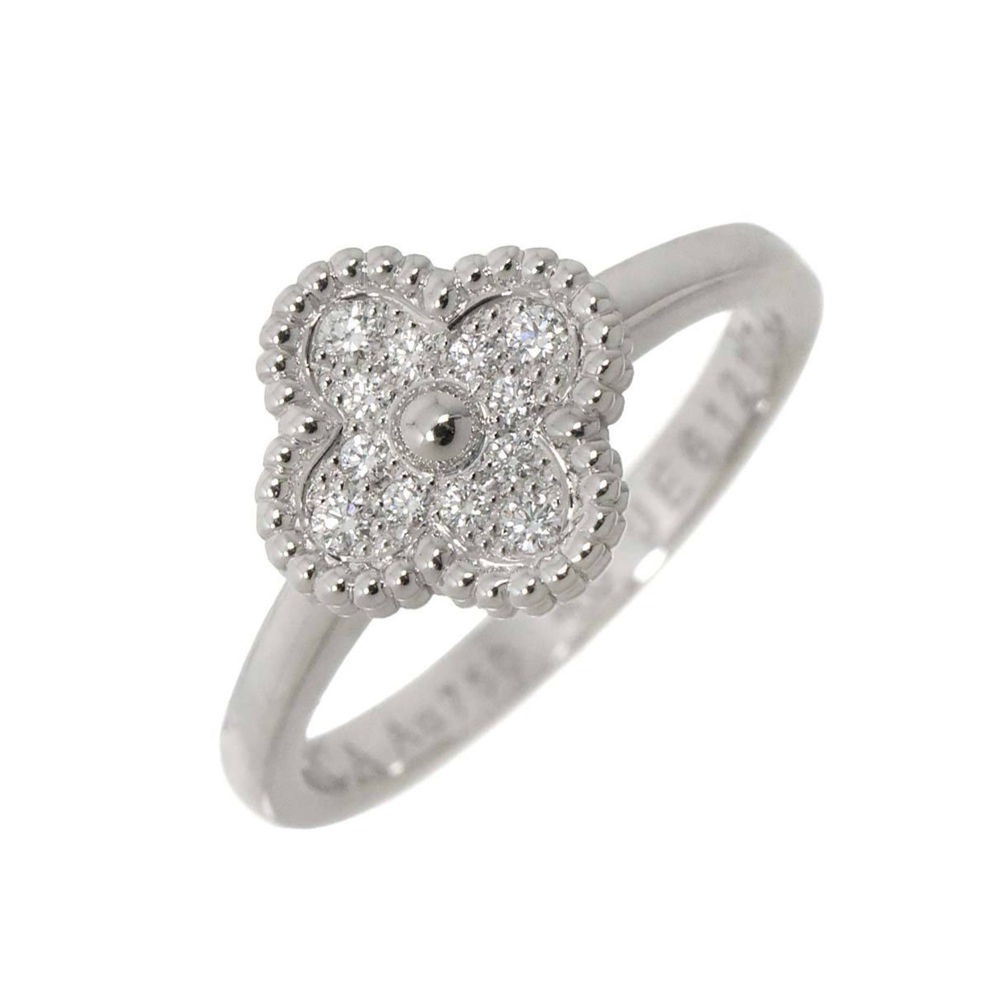 Van Cleef & Arpels Sweet Alhambra #46 Ring Diamond K18 WG 750 VCA