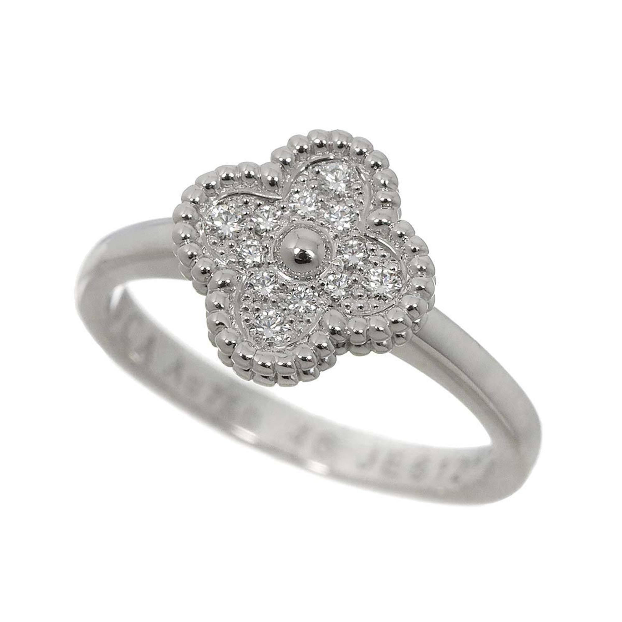 Van Cleef & Arpels Sweet Alhambra #46 Ring Diamond K18 WG 750 VCA