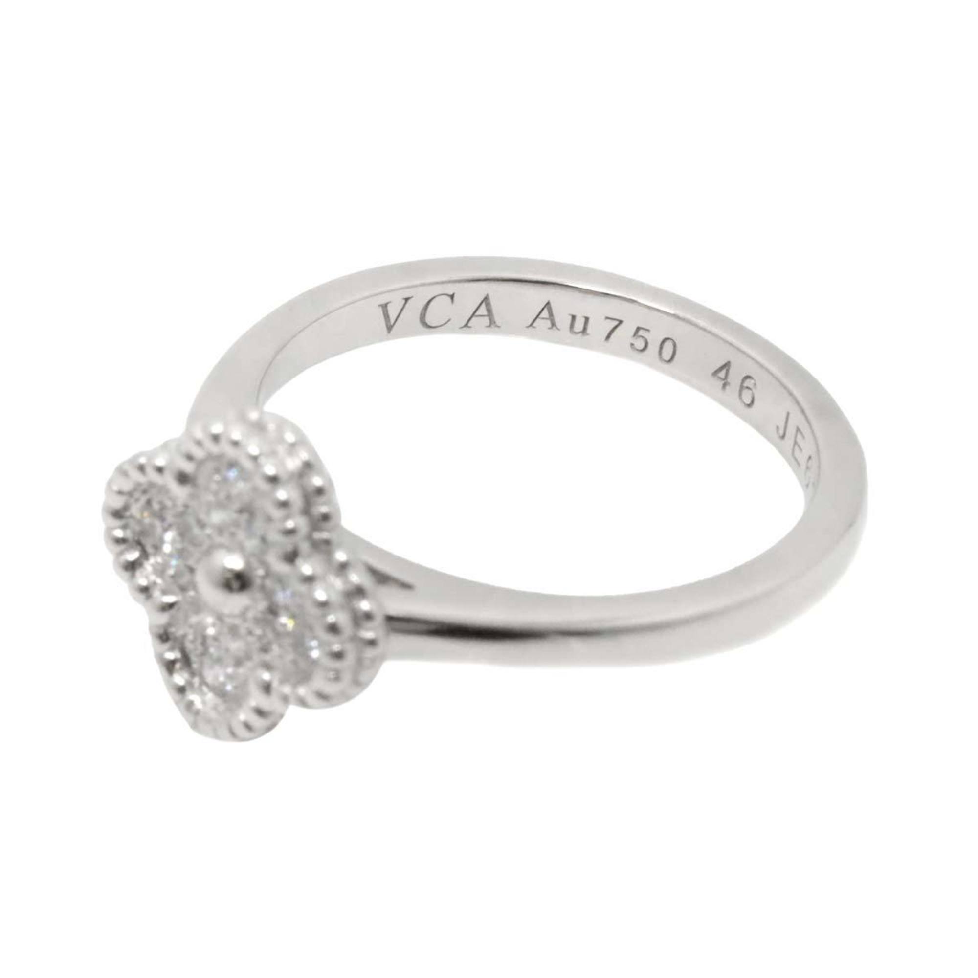 Van Cleef & Arpels Sweet Alhambra #46 Ring Diamond K18 WG 750 VCA