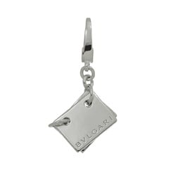 BVLGARI Memo Charm K18 WG White Gold 750 Pendant Top