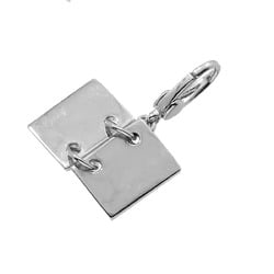 BVLGARI Memo Charm K18 WG White Gold 750 Pendant Top