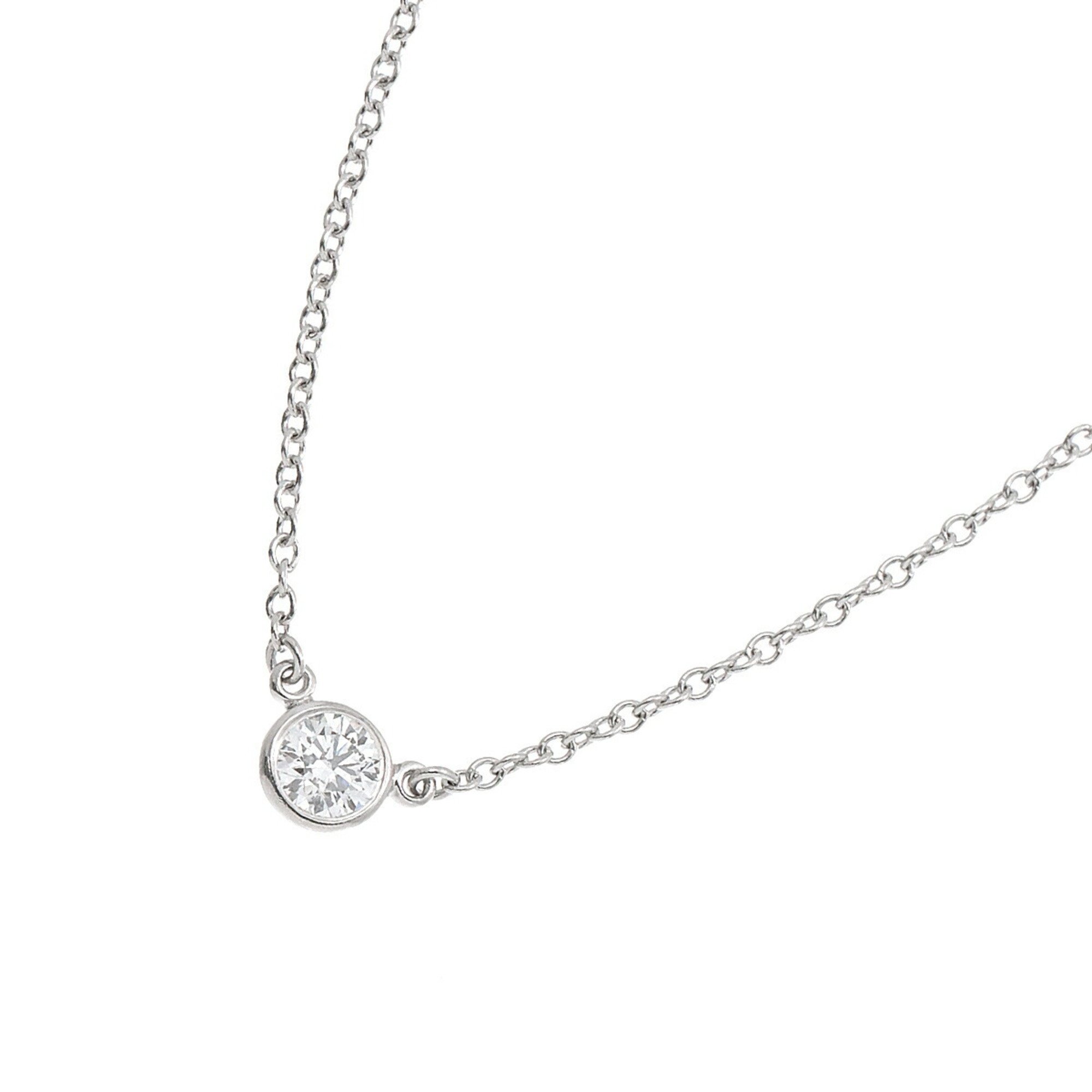 Tiffany & Co. By the Yard Diamond Necklace 40cm Pt Platinum The